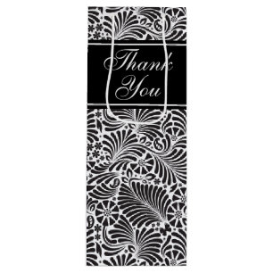 Sacola Para Vinho Padrão Floral Clássico Moderno Personalizado