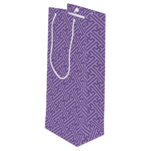 Sacola Para Vinho Padrão Sayagata, Japonês, Roxo e Rosa