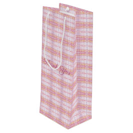 Sacola Para Vinho Padrão xadrez designer