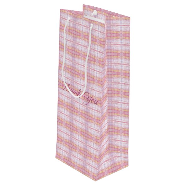 Sacola Para Vinho Padrão xadrez designer (Verso inclinado)