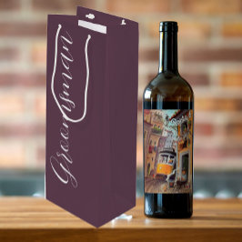 Sacola Para Vinho Padrinho de casamento de Casamento de Script Estil