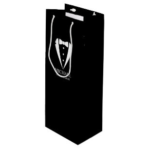 Sacola Para Vinho Padrinhos de casamento personalizados de terno de