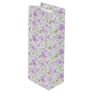 Sacola Para Vinho Padrões de paisley pastel fofos