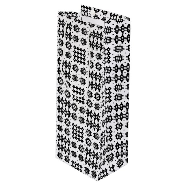 Sacola Para Vinho Padrões de tapeçaria do Welsh Tapeçaria de Vinho B (Frente inclinada)