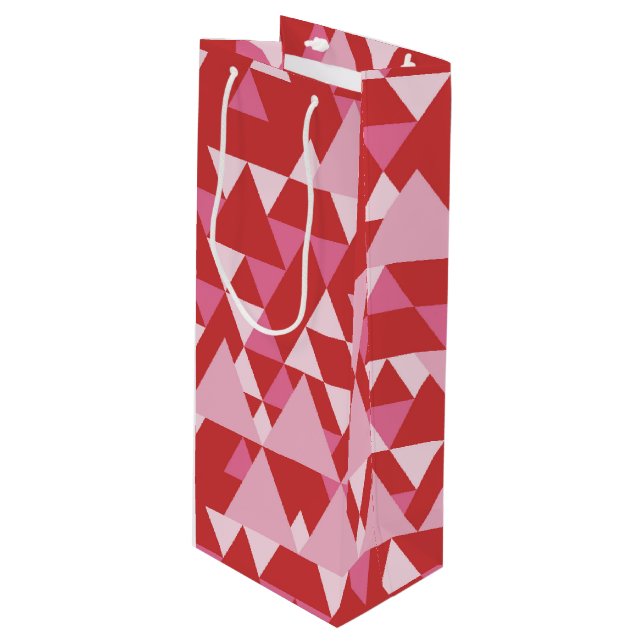 SACOLA PARA VINHO PADRÕES DE TRIÂNGULO DE TINTA (Frente inclinada)