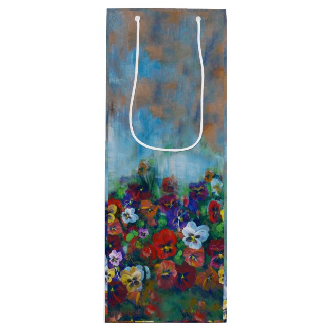 Sacola Para Vinho Pansy Gift Bag (Frente)