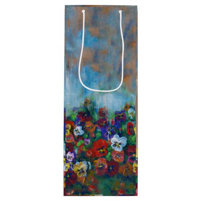 Sacola Para Vinho Pansy Gift Bag (Frente)