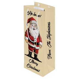 Sacola Para Vinho Papais noeis retrorreflectores Gift Bag do Natal
