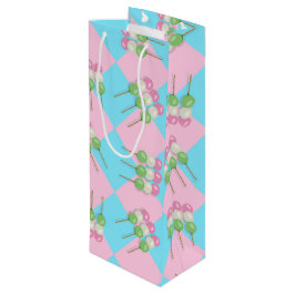 Sacola Para Vinho Pasta Azul Cor-de-rosa Verificado com Garrafa de D