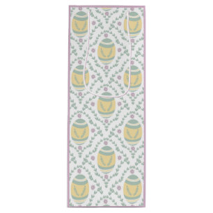Sacola Para Vinho Pastel Damask Easter Ovos Pattert Bag