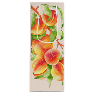 Sacola Para Vinho 'Peach Paradise' em um Saco do Presente