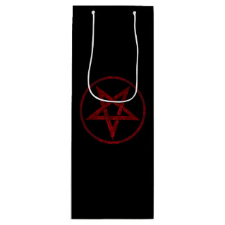 Sacola Para Vinho Pentagrama do diabo vermelho