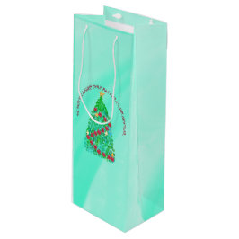 SACOLA PARA VINHO PERSONALIZADO, DESEJAMOS UM NATAL DE MERGULHO.