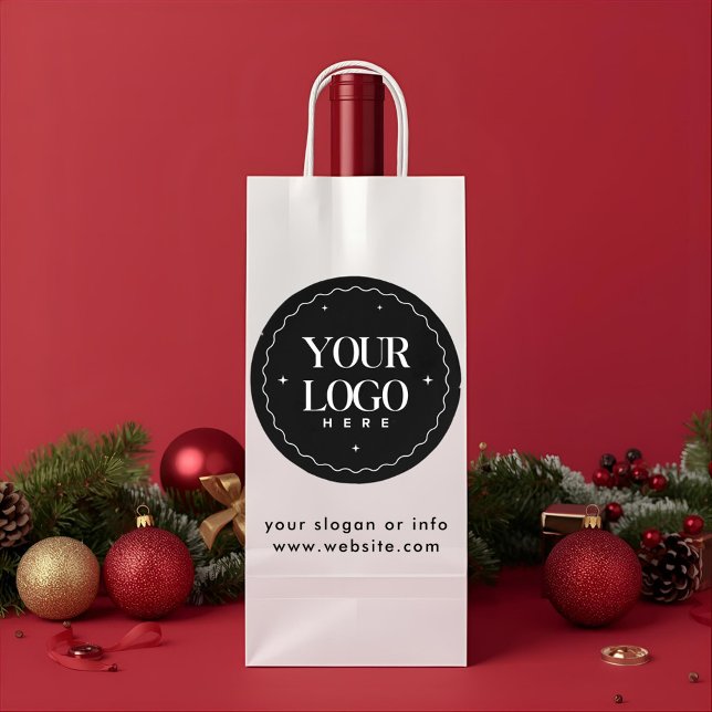Sacola Para Vinho Personalized Company Logo  | Custom Business Gift  (Criador carregado)