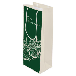 Sacola Para Vinho Personalized Merry Christmas Table Minimal Design