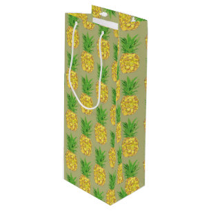 Sacola Para Vinho Pineapple Khaki