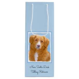 Sacola Para Vinho Pintura de Cachorro de Retriever com Tolerância a
