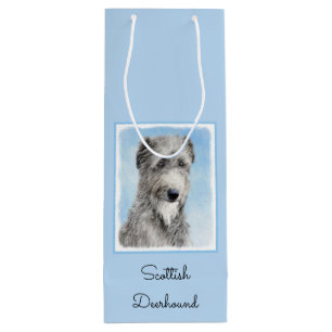 Sacola Para Vinho Pintura De Deerhound Escocês - Cachorro Original C