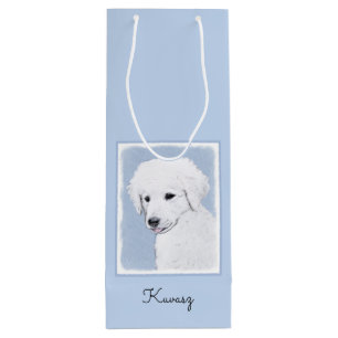 Sacola Para Vinho Pintura de Kuvasz - Arte de Cachorro Original Boni