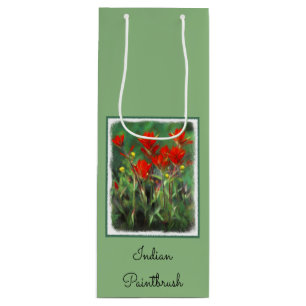 Sacola Para Vinho Pintura de pincel índio - Arte Flor Original