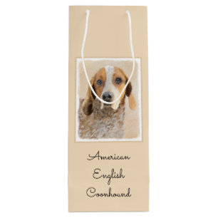 Sacola Para Vinho Pintura em Coonhound Inglês Americano - Arte Cani