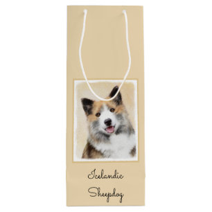 Sacola Para Vinho Pintura Islandesa Do Cão - Arte Original Do Cão