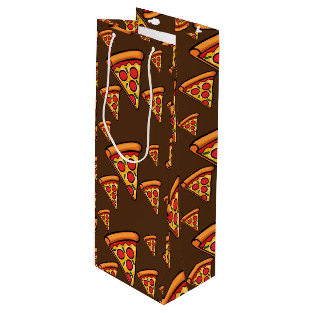 Sacola Para Vinho Pizza Friday Design - Saco do presente - Vinho (Frente inclinada)