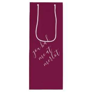 Sacola Para Vinho Plum Funny Wine Pun Wine Gift Bag