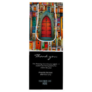 Sacola Para Vinho Porta de Vintage do Logotipo da Empresa Obrigado P