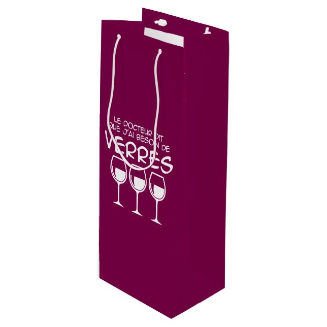 Sacola Para Vinho Preciso de copos (Frente inclinada)