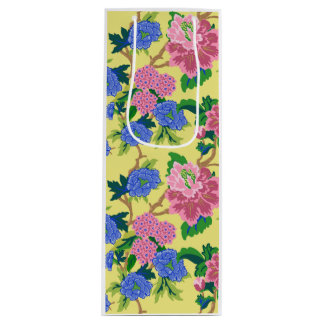 Sacola Para Vinho Preppy Chinoiserie Floral