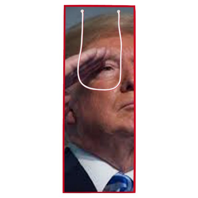 Sacola Para Vinho Presidente Trump - Trump 2020 (Frente)