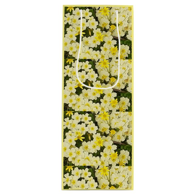 Sacola Para Vinho Primavera Primroses (Frente)