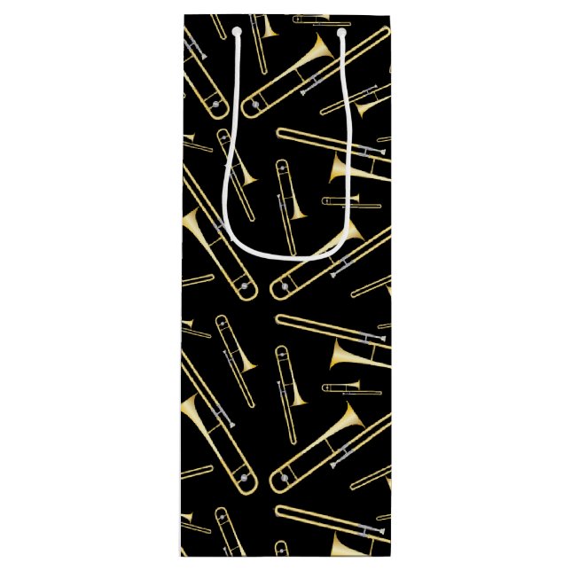 Sacola Para Vinho Professor de Bandas Musical de Trombone (Frente)