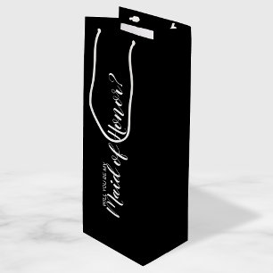 Sacola Para Vinho Proposta de Madrinha de casamento Moderna