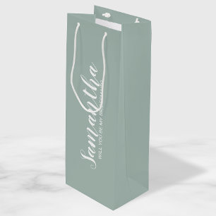 Sacola Para Vinho Proposta Moderna de Bridesmaid