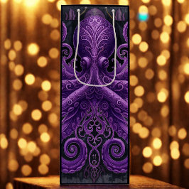 Sacola Para Vinho Purple Octopus Victorian Steampunk Kraken 