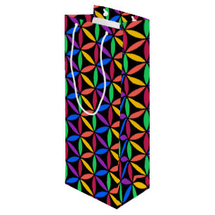 Sacola Para Vinho Rainbow Flower of Life Standard (Flor da Vida)