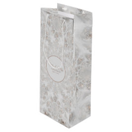 Sacola Para Vinho Recepção de casamento Elegante Prata Dourada Simpl