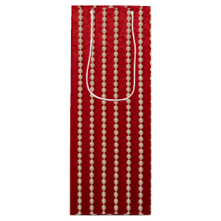 Sacola Para Vinho Red and White Pearl