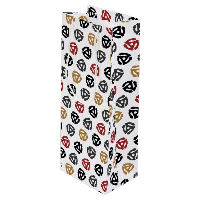 Sacola Para Vinho Retro 45 RPM Registro de vinilo Vinho Saco do pres (Frente inclinada)