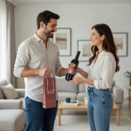 Sacola Para Vinho Romantic message personalized 