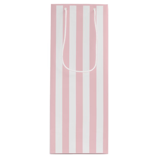 Sacola Para Vinho Rosa Milenar e Listra Branca (Frente)