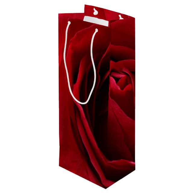 Sacola Para Vinho rosa vermelha profunda (Verso inclinado)