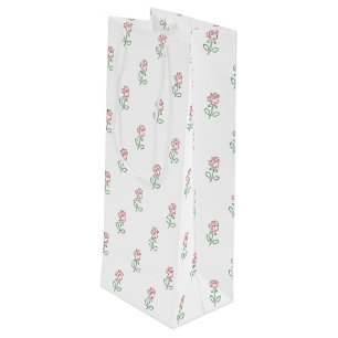 Sacola Para Vinho Rosas Vermelhas, Padrão de Rosas, Flores