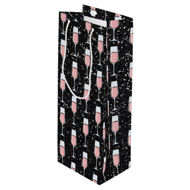 Sacola Para Vinho Rose Wine Pattern (Frente inclinada)