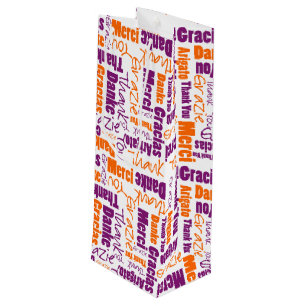 Sacola Para Vinho Roxo e obrigado alaranjado você exprime a nuvem