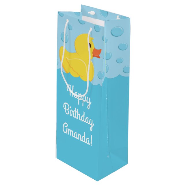 Sacola Para Vinho Rubber Ducky (Frente inclinada)