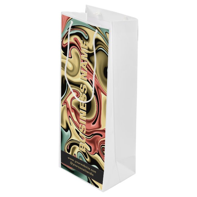 Sacola Para Vinho Saca de Papel Personalizada para Vinho para Empres (Frente inclinada)