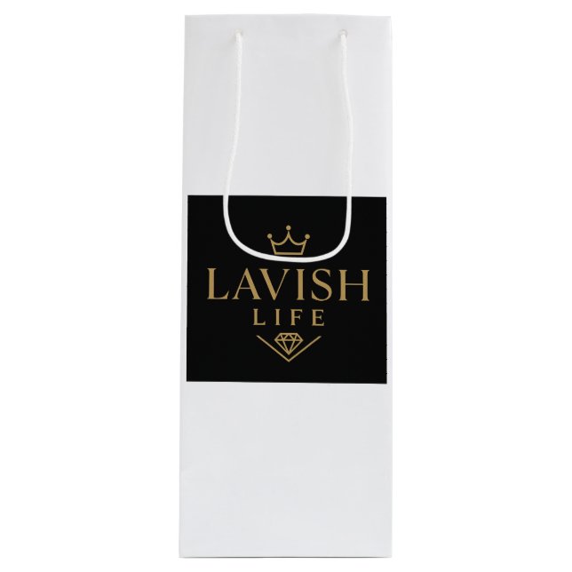 Sacola Para Vinho Saca de Presente de Vinho Luxuoso  (Frente)